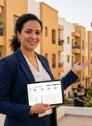 Interface tableau de bord ClicCop gestion copropriété Maroc